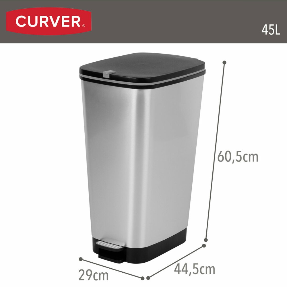 Mülltonne Curver Grau Kunststoff 45 L (3 Stück)