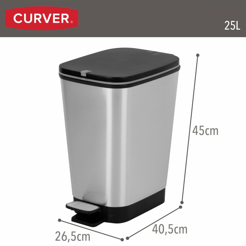 Mülltonne Curver Grau Kunststoff 25 L (4 Stück)