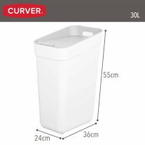 Waste bin Curver White Plastic 30 L (6 Units)