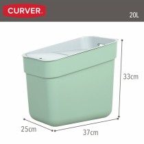Waste bin Curver Green Plastic 20 L (6 Units)