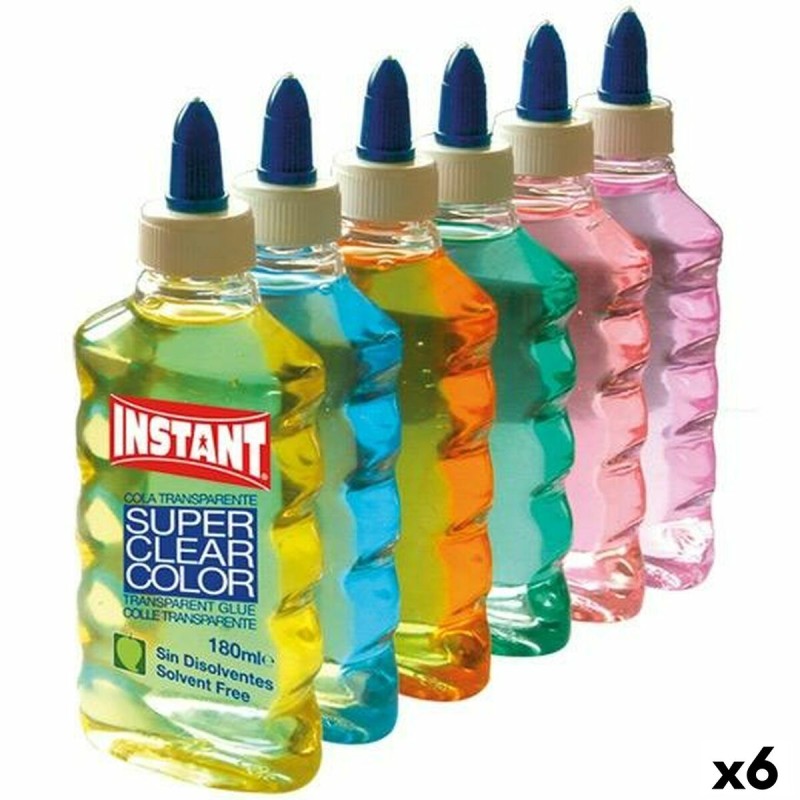 Colle en gel Playcolor Instant Multicouleur Transparent 6 Pièces 180 ml