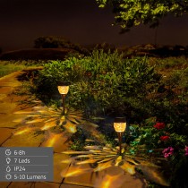 Solar lamp Aktive 9 x 40 x 9 cm (6 Units)