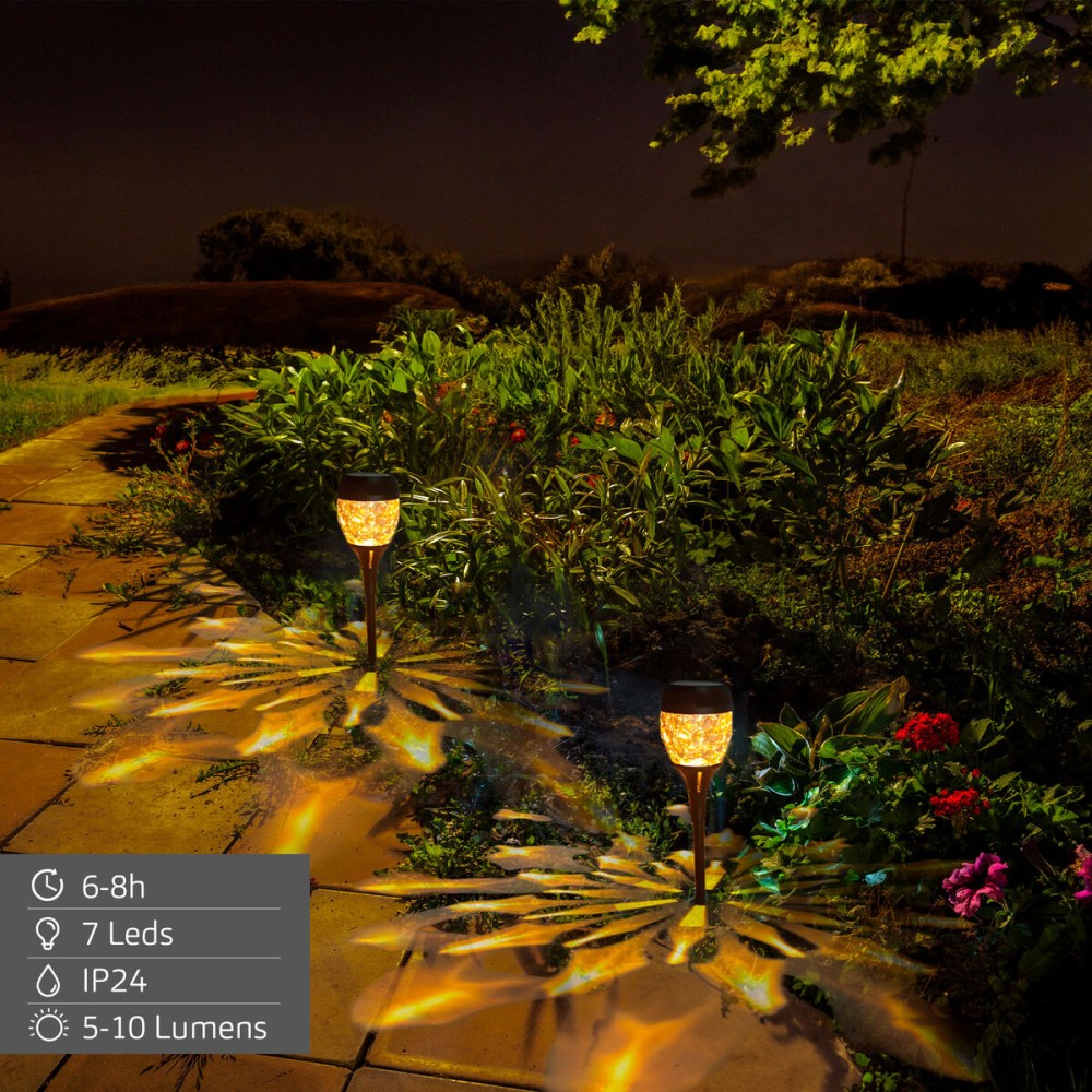 Solar lamp Aktive 9 x 40 x 9 cm (6 Units)