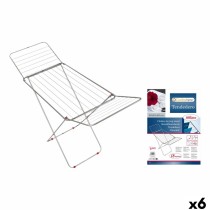 Séchoir Pliable 18 m Confortime Hibisco Argenté Métal 180 x 55 x 109 cm (6 Unités)
