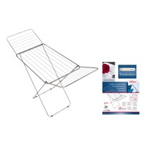 Faltbarer Wäscheständer 18 m Confortime Hibisco Silberfarben Metall 180 x 55 x 109 cm (6 Stück)