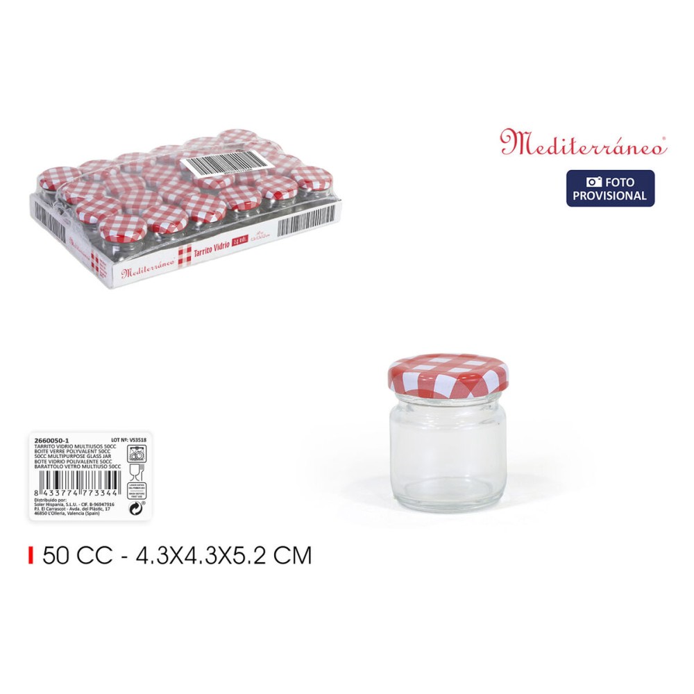 Glass Jar Mediterraneo 50 ml (48 Units)