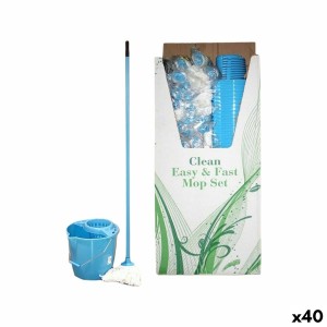 Kit seau et serpillière La Mopperia Azul Bleu (40 Unités)