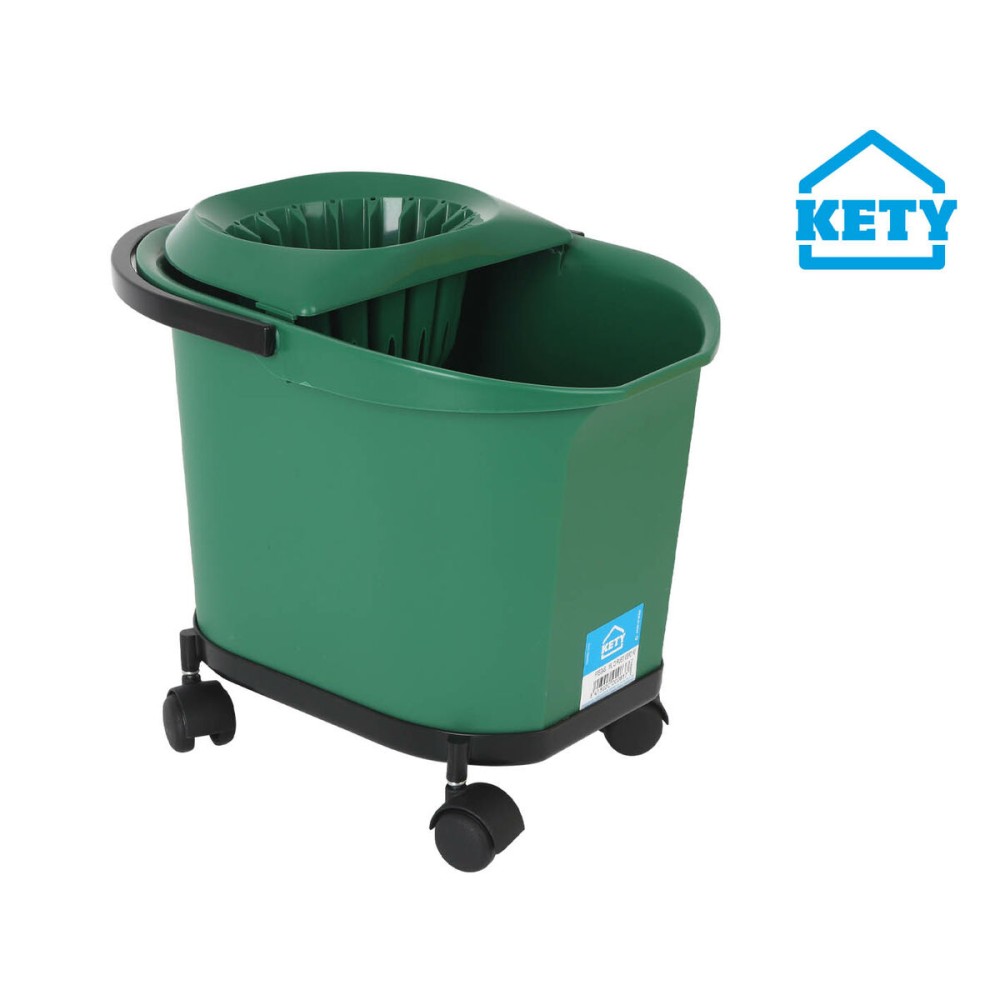 Cleaning bucket Kety Green 16 L 40,5 x 30 x 35 cm (6 Units)