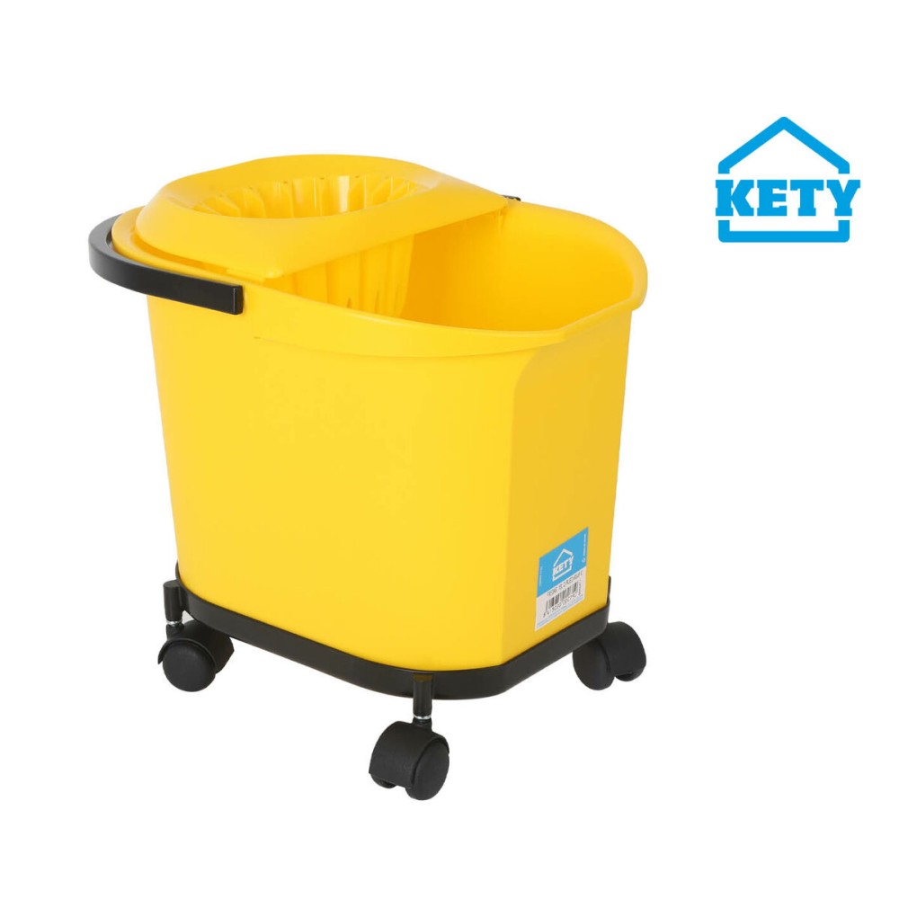 Cleaning bucket Kety Yellow 16 L 40,5 x 30 x 35 cm (6 Units)