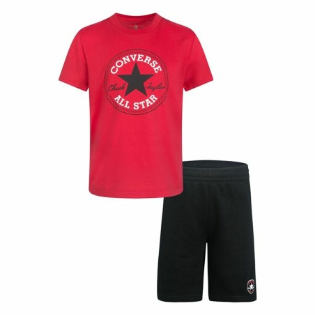 Ensemble de Sport pour Enfants Converse Core Tee Ft Short Noir Magenta