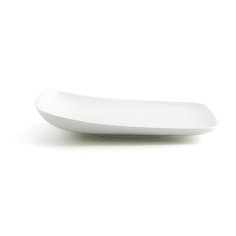 Flat plate Ariane Vital Squared Ceramic White (27 x 21 cm) (12 Units)