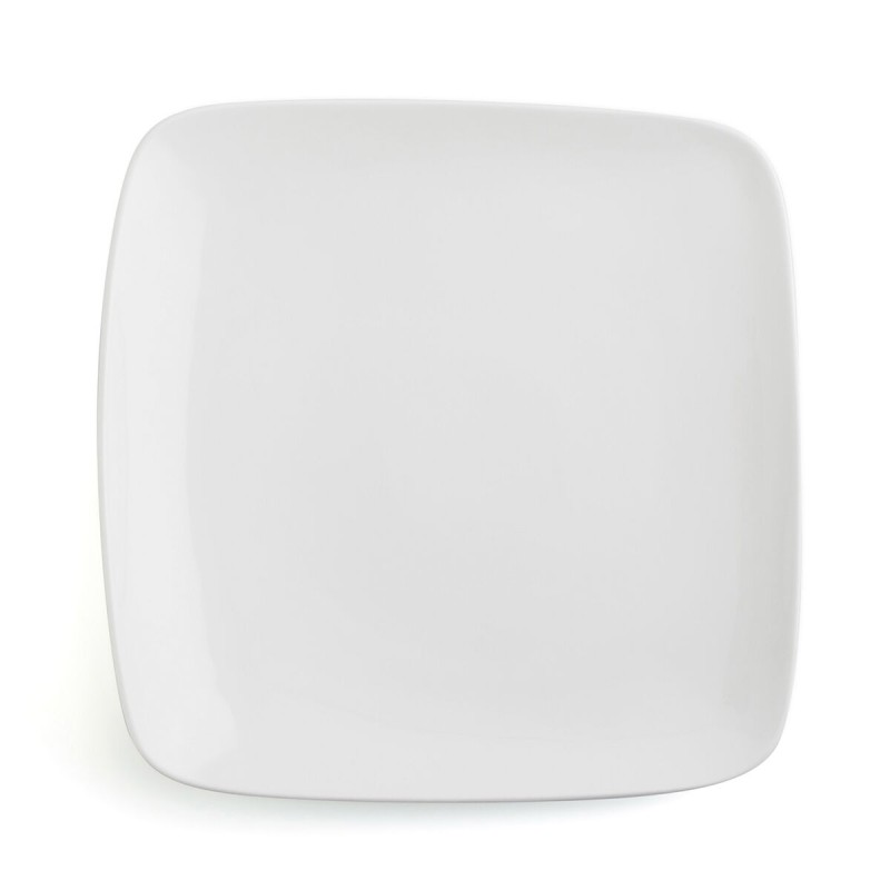 Flat plate Ariane Vital Squared Ceramic White (30 x 22 cm) (6 Units)