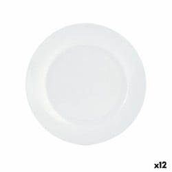 Assiette plate Quid Basic Céramique Blanc (Ø 27 cm) (12 Unités)