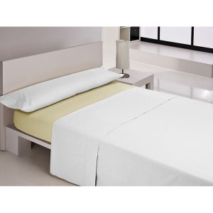 Fitted bottom sheet Happy Home MIX COLORS Yellow Double 135 x 200 + 30 cm