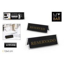 Identifikationsschild My Bar RESERVADO / RESERVED 12 x 4 cm 2 mm 24 Stück