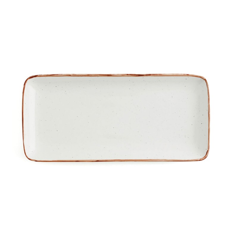 Serving Platter Ariane Terra Rectangular Ceramic Beige (36 x 16,5 cm) (6 Units)