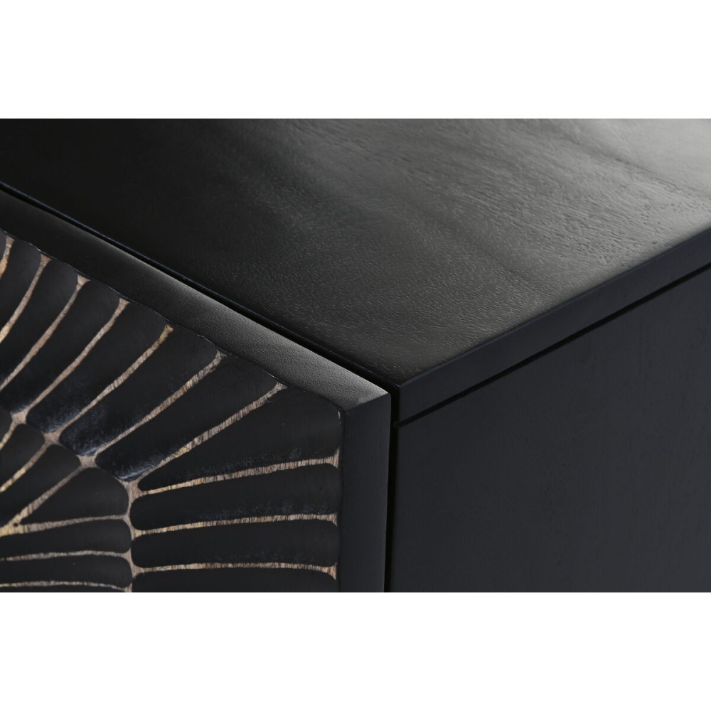 Sideboard Home ESPRIT Black Golden Metal Mango wood 81 x 45 x 75 cm