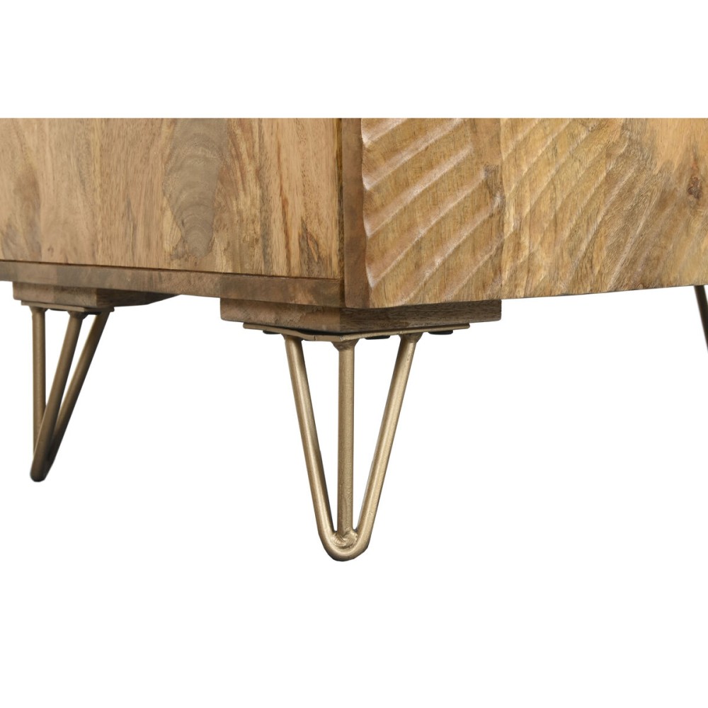 Sideboard Home ESPRIT Golden Natural Metal Mango wood 81 x 45 x 75 cm