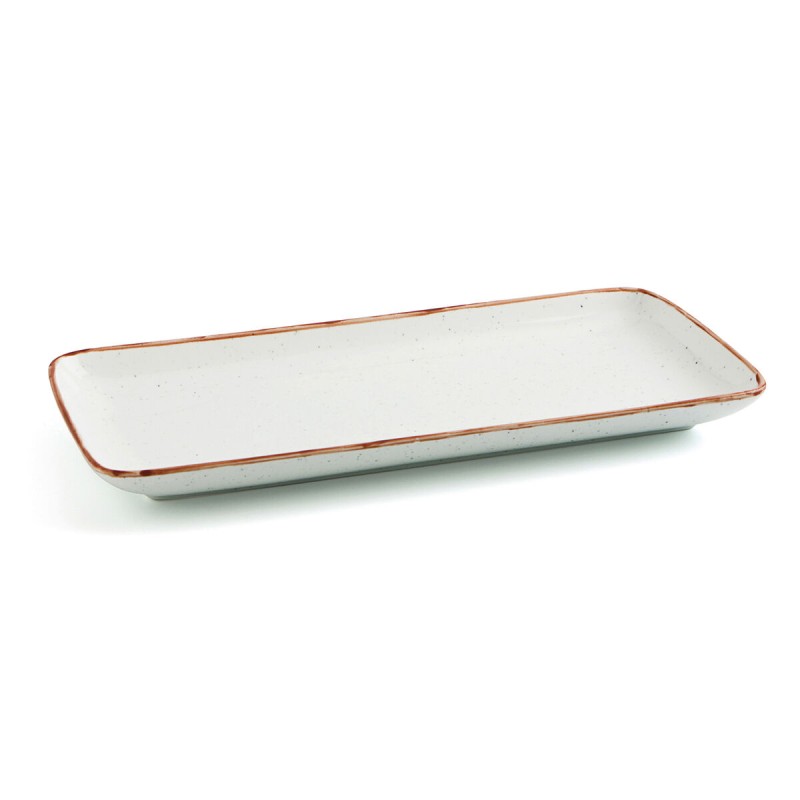 Serving Platter Ariane Terra Rectangular Ceramic Beige (28 x 14 cm) (6 Units)