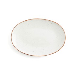 Serving Platter Ariane Terra Oval Ceramic Beige (Ø 32 cm) (6 Units)