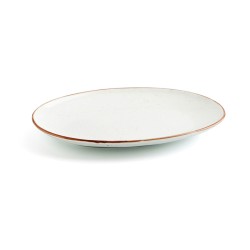 Kochschüssel Ariane Terra Oval aus Keramik Beige (Ø 32 cm) (6 Stück)