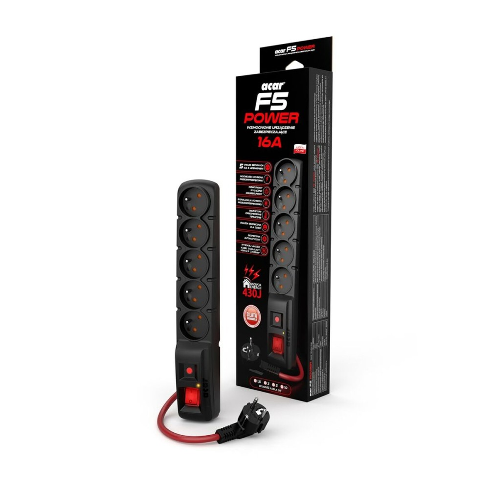 Multiprise 5 Prises avec Interrupteur Acar W2290 (3 m)