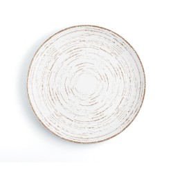 Assiette plate Ariane Tornado White Bicolore Céramique Ø 31 cm (6 Unités)