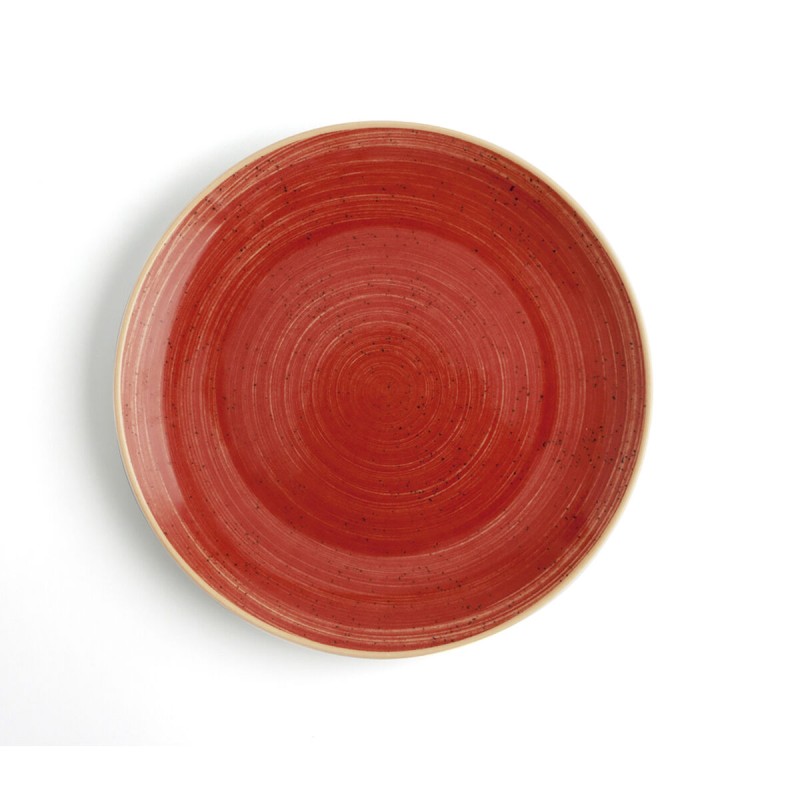 Flat plate Ariane Terra Ceramic Red (24 cm) (6 Units)