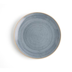 Flat plate Ariane Terra Ceramic Blue (24 cm) (6 Units)