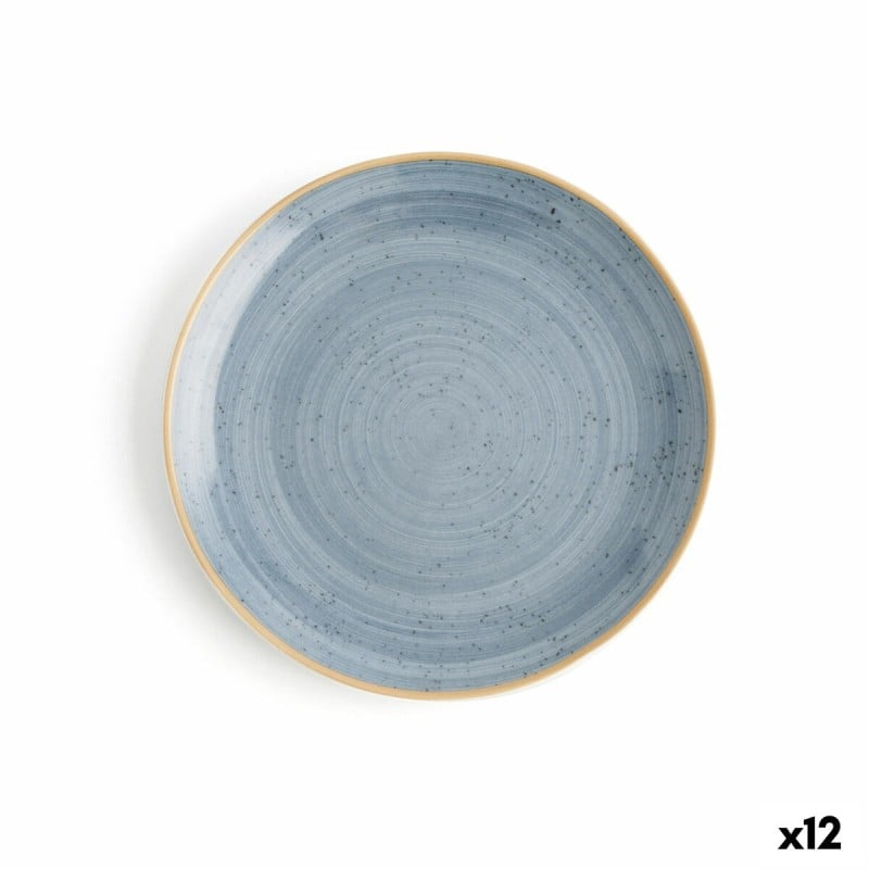 Assiette plate Ariane Terra Bleu Céramique Ø 21 cm (12 Unités)