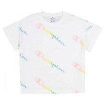 Herren Kurzarm-T-Shirt Champion Crewneck Croptop Größe L Weiß