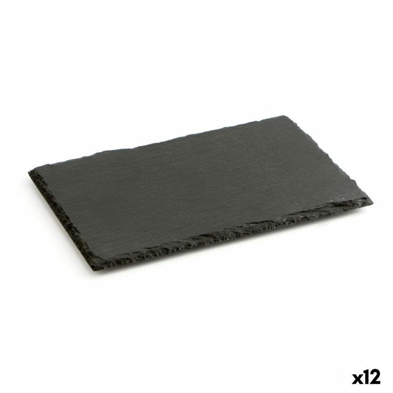 Schiefer-Effekt Keramikschale Quid Gastro Fun Schwarz 30 x 20 cm (12 Stück)