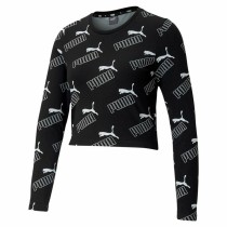 Damen Kurzarm-T-Shirt Puma Amplified AOP LS Fitted Schwarz