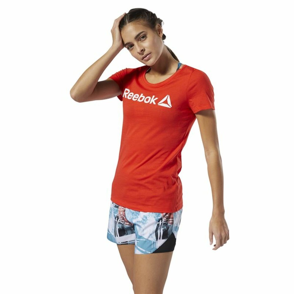T-shirt à manches courtes femme Reebok Scoop Neck Rouge