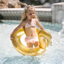 Inflatable Pool Float Swim Essentials Swan Glitter
