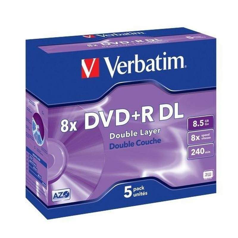 DVD-R Verbatim    8,5 GB 8x 5 pcs 5 Stück 8,5 GB 8x (5 Stück)