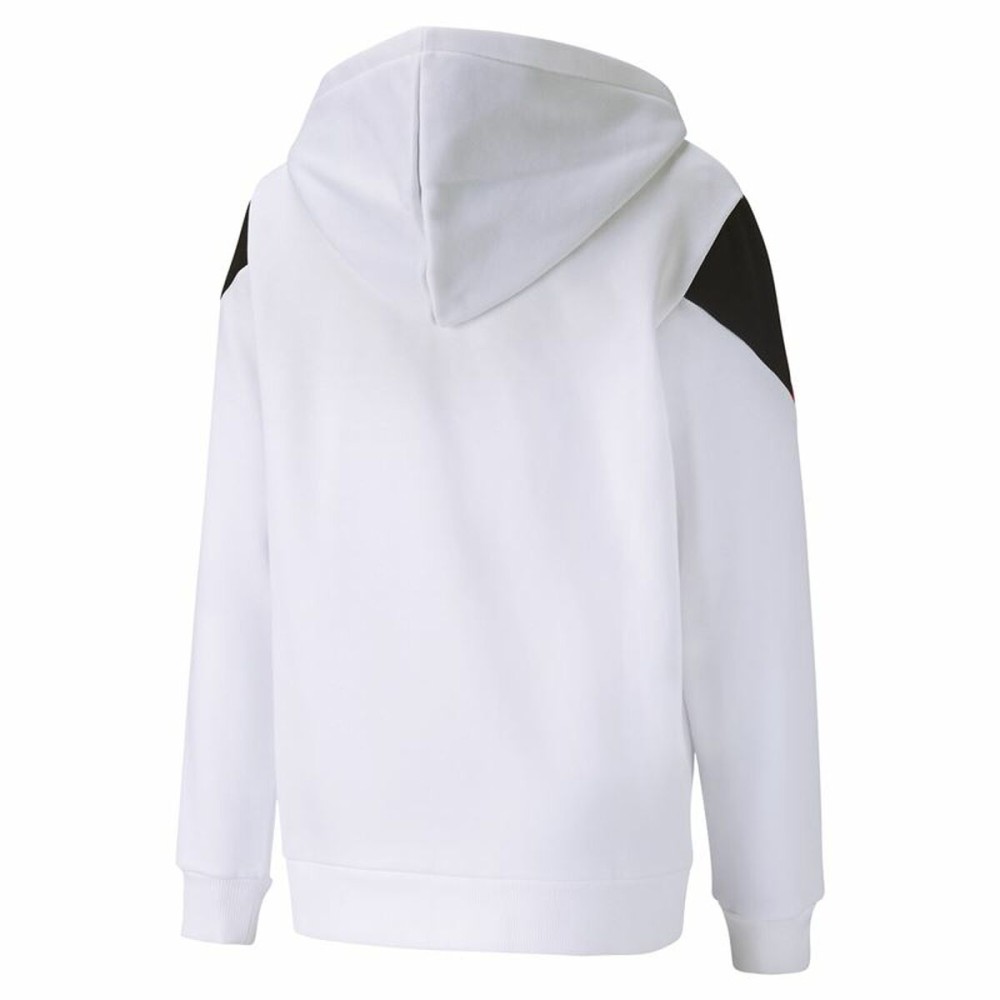 Sportjacke für Kinder Rebel Puma Block Full-Zip Hoodie Weiß