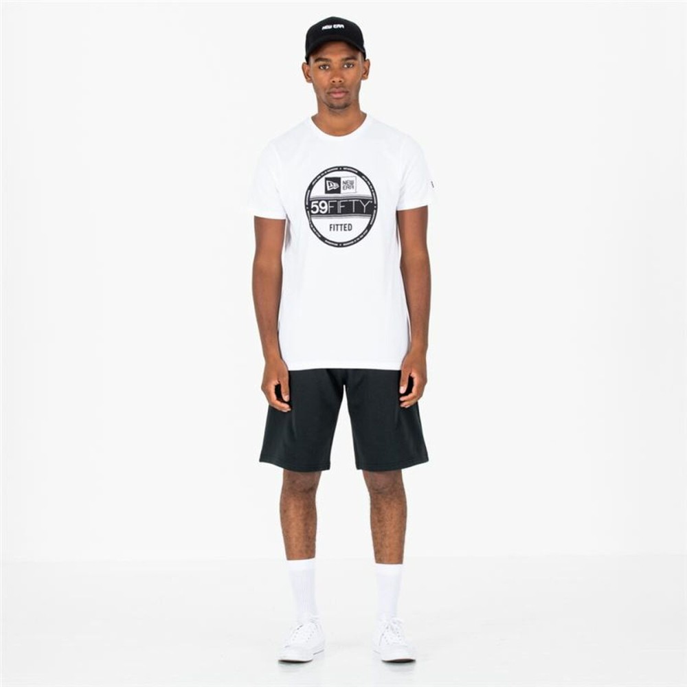 Men’s Short Sleeve T-Shirt New Era Essential Visor Sticker White