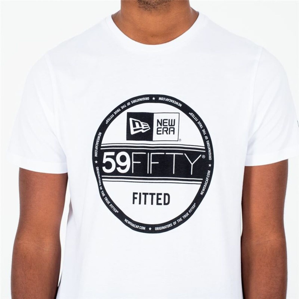 Men’s Short Sleeve T-Shirt New Era Essential Visor Sticker White