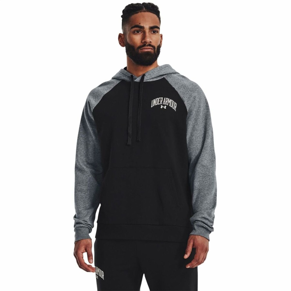 Herren Sweater mit Kapuze Under Armour Wordmark Colorblock Schwarz