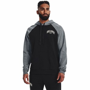 Herren Sweater mit Kapuze Under Armour Wordmark Colorblock Schwarz
