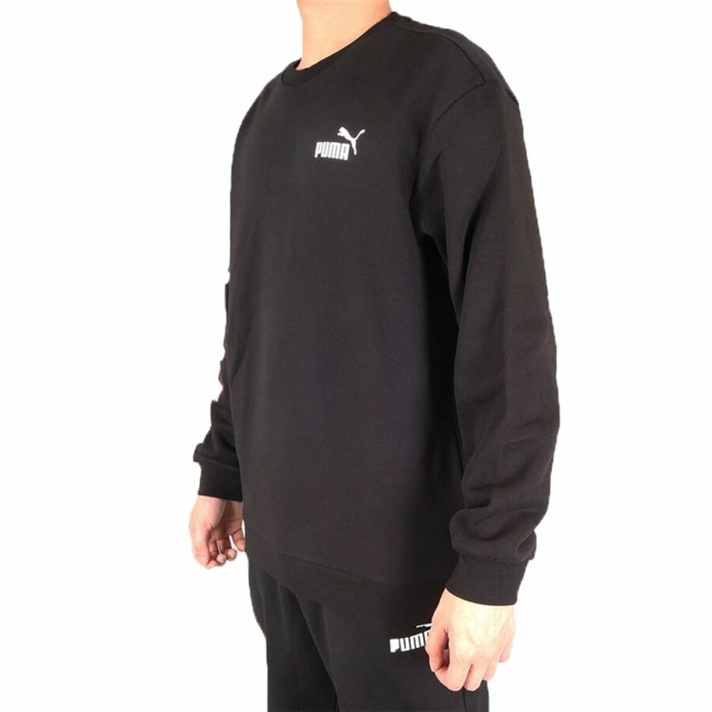 Men’s Sweatshirt without Hood Puma Repeat Graphic Black