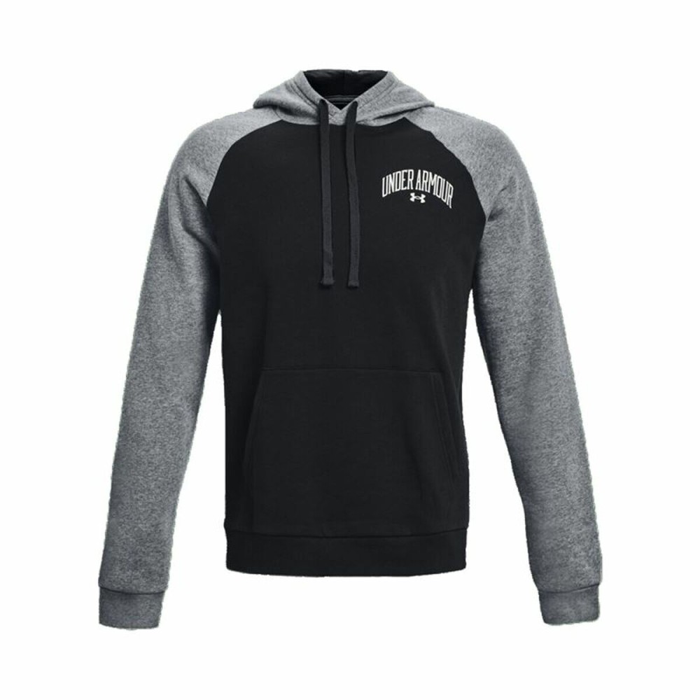 Sweat à capuche homme Under Armour Wordmark Colorblock Noir