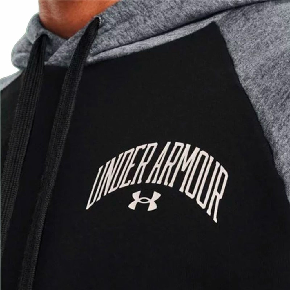 Herren Sweater mit Kapuze Under Armour Wordmark Colorblock Schwarz
