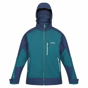 Veste de Sport pour Homme Regatta Hewitts VII Bleu Vert Capuche