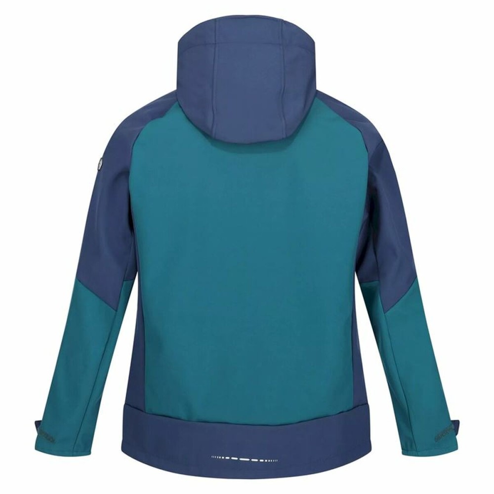 Veste de Sport pour Homme Regatta Hewitts VII Bleu Vert Capuche