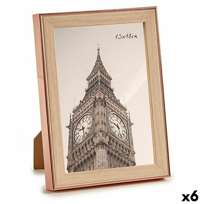 Cadre photo Marron Cuivre Plastique verre (15,6 x 2 x 20,7 cm) (6 Unités)