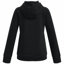 Sweatshirt mit Kapuze für Mädchen Under Armour Rival Big Logo Schwarz