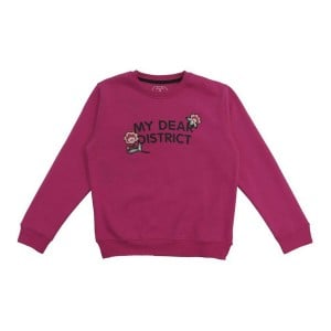 Hoodless Sweatshirt for Girls Softee Lunar Pink Fuchsia