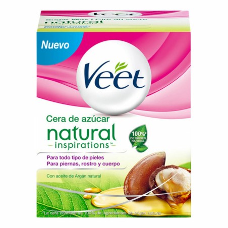 Crème Épilatoire Corporelle Veet Cera Tibia Natural Huile d'Argan Sucre 250 ml